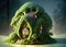 Wonderful forest house made in the shape of broccoli