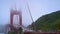Wonderful Golden Gate Bridge in the mist - SAN FRANCISCO / CALIFORNIA - APRIL 18, 2017