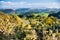 Wonderful hills of New Zealand on a sunny day, aerial view