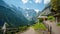 Wonderful historic village of Gimmelwald in the Swiss Alps - SWISS ALPS, SWITZERLAND - JULY 22, 2019