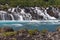 Wonderful Hraunfossar waterfalls in iceland