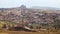 Wonderful landscape of Cappadocia in Turkey, near Goreme. Uchisar on view