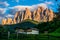 Wonderful landscape of Dolomite Alps during sunset. Location: Val Di Funes, Dolomites, Italy. Amazing nature background. Artistic