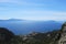 Wonderful landscape of mediterranean sea and Gradac city from Sveti ilija in Split-Dalmatia County, Croatia. Very heavy ascent