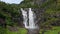 Wonderful landscapes in Norway. Hordaland. Beautiful scenery of Skjervsfossen waterfall from the Storelvi river on the