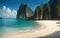 Wonderful magical beach in Thailand, Generative AI Illustration