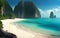 Wonderful magical beach in Thailand, Generative AI Illustration