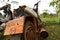 Wonderful material wood. Handmade license plate for a motorbike in laos asia