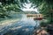 Wonderful morning landscape of Bohinj lake. Beautiful summer scene of Triglav national park. Great outdoor view of Julian Alps,