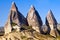 Wonderful mountain landscape in Cappadocia, Turkey