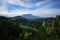 Wonderful nature Landscape of mountains in the morning light