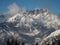 Wonderful panorama from Monte Pora to Presolana after a snowfall. Orobie Prealps, Bergamo