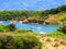 The wonderful panorama of Sea and coast in Ciganka beach Lopar in Rab Arbe Island Croatia