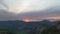 Wonderful panorama and sunset on mountains in Appennino Italy in Marzabotto Monte Sole