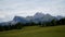 Wonderful panoramic dolomite mountain landscape