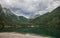 Wonderful and panoramic view of Anterselva lake in South Tyrol, Italy