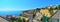 Wonderful panoramic view from the hill on the coast of Naples. Italy, Europe.