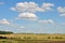 Wonderful rural summer landscape in the Russia: drenched summer sun fields