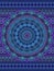 Wonderful seamless pattern with round mandala and ornamental stripes. Print for cover, yoga mat, curtain, scarf, carpet