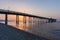 Wonderful seascape of a Pier in the sunrise.