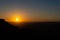 Wonderful Silhouette Sunset over the Sicilian Hills, Mazzarino, Caltanissetta, Sicily, Italy, Europe