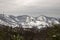 Wonderful snow covered mountains and forests of Zumberak, Croatia with Ostrc peak in the background