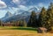 Wonderful Summer Landscape in Bavarian Alps with perfect sky. Awesome Alpine Highlands in Autumn in Sunny day . Amazing Nature