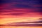 Wonderful sunset. Multi-colored clouds. Landscape, sky. Color. Horizontal background