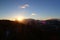 Wonderful sunset at Schneeberg mountain in Lower Austria / Austria / Idylic sceneryWonderful sunset at Schneeberg mountain in Lowe