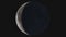 Wonderful super detailed waning crescent