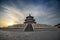 Wonderful temple landscape sunset, Temple of Heaven in Beijing, China