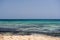 Wonderful turquoise water of Migjorn beach in Formentera in Spain