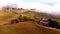 Wonderful Tuscan fields in autumn - beautiful Tuscany Italy