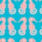 Wonderful vector seamless pattern of seahorses
