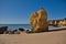 Wonderful view of the beautiful Praia de So Rafael in south Portugal.