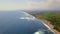 Wonderful view of a coastal beach near the countryside tropical greenery.