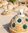 Wonderful view of domes with convex glasses on roof, Kashan