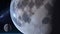 A Wonderful View Of The Moon And The Earth From Space AI Generative