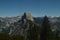 Wonderful Views Of The Half Dome From The Highest Part Of One Of The Mountains Of Yosemite National Park. Nature Travel Holidays.