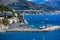 The wonderful village of Cetara on the Amalfi coast surrounded by a beautiful landscape