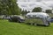 A wonderful Vintage car and Streamliner caravan pair, being shown and demonstrated at the Strathmore Vintage Vehicle Show.