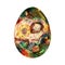 Wonderful Vintage Easter Egg. Abstract vintage Egg with a grunge texture with abstract color spots and scuffs like on old frescoes