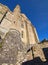 Wonderful wide angle view of ancient Mont Saint-Michel abbey. Normandy, France, Europe