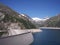 Wonderfull mountain countryside with the large dam in Austria in July