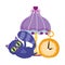 Wonderland, cat lamp clock cartoon character