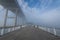 Wonders Way Walkway Dock in Charleston South Carolina in Fog