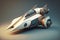 Wondrous futuristic small sci-fi space racer with engine for space racing.