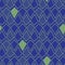 Wonky diamond pattern looks like dragon scales, seamless repeat vector blue