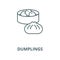 Wonton, dumplings vector line icon, linear concept, outline sign, symbol