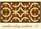 Wood art inlay tile, geometric ornament from dark and light wood in antiquarian style, wooden texture in four color
